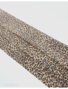 Beige Leopard Acid Printed Soft Leather