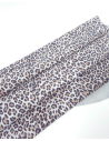 Light Blue Leopard Acid Printed Soft Genuine Leather