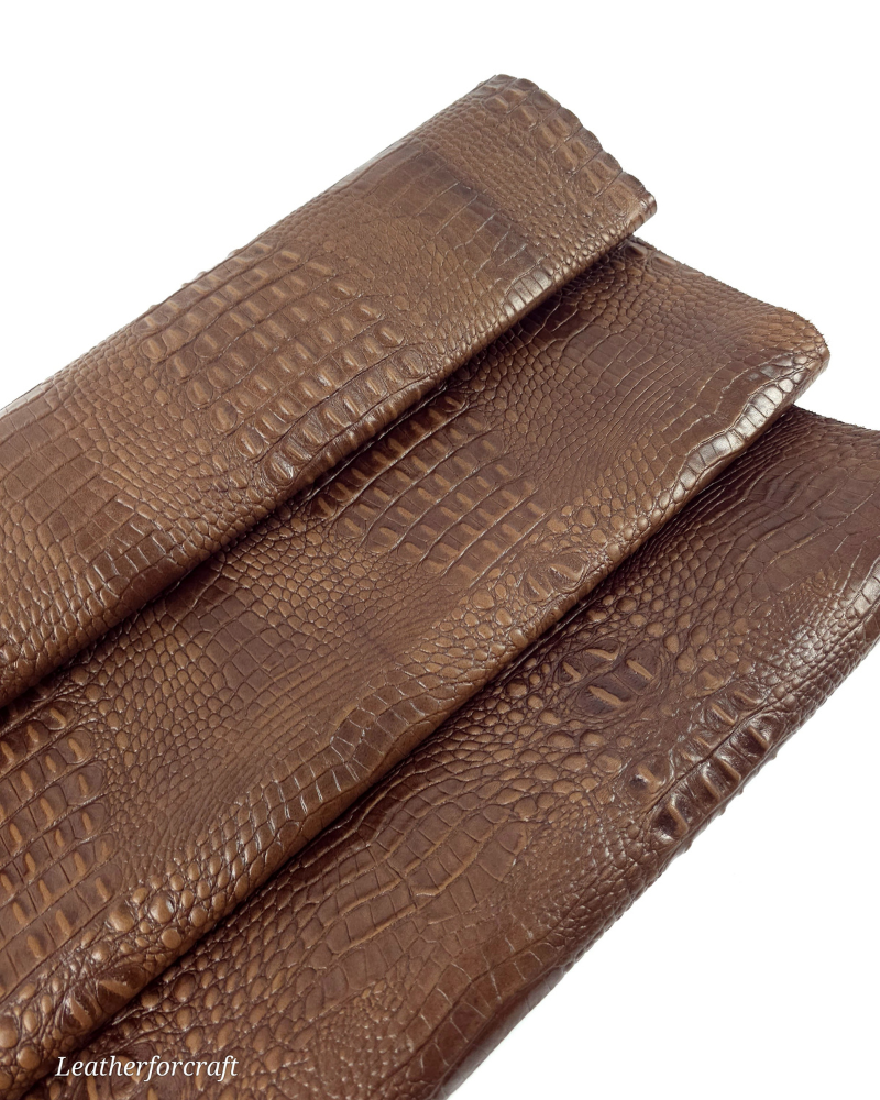 Partridge Crocodile Alligator Leather Embossed Texture Amazing Relief OZ 2018 V2 Leather