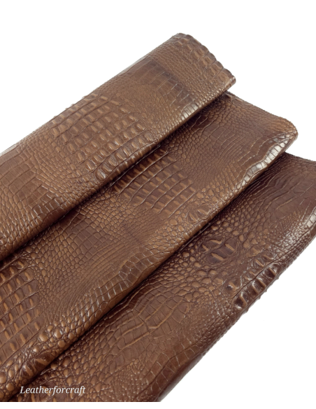Partridge Crocodile Alligator Leather Embossed Texture Amazing Relief OZ 2018 V2 Leather