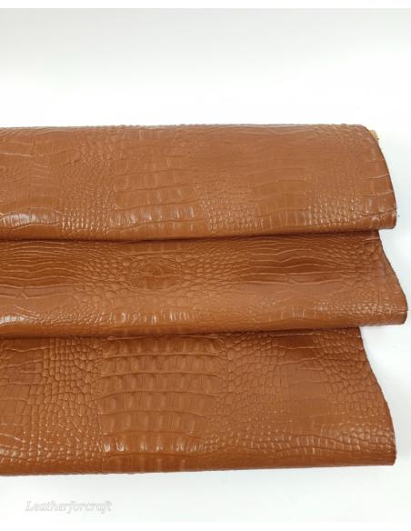 Chipmunk Semi Shine Crocodile Alligator Leather Embossed Texture Amazing Relief OZ 2018 V2