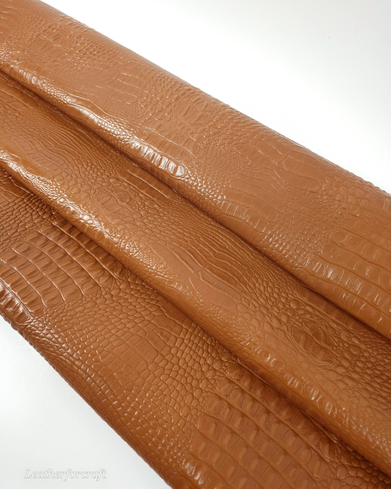 Chipmunk Semi Shine Crocodile Alligator Leather Embossed Texture Amazing Relief OZ 2018 V2