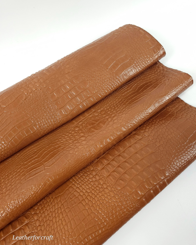 Chipmunk Semi Shine Crocodile Alligator Leather Embossed Texture Amazing Relief OZ 2018 V2