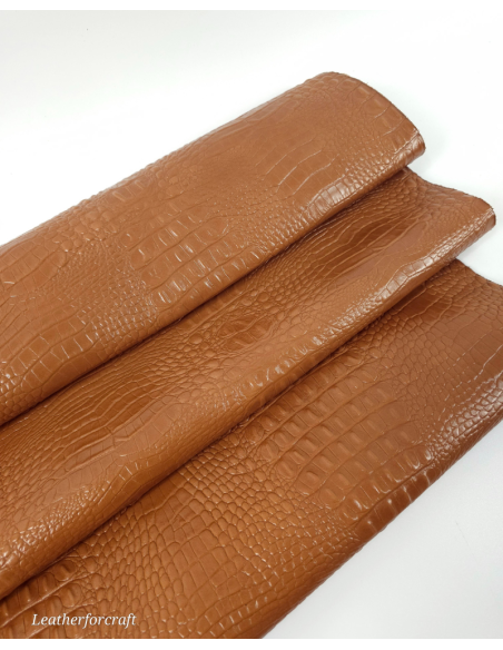 Chipmunk Semi Shine Crocodile Alligator Leather Embossed Texture Amazing Relief OZ 2018 V2