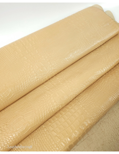 Honey Peach Crocodile Alligator Leather Embossed Texture Amazing Relief OZ 2018 V2
