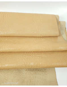 Honey Peach Crocodile Alligator Leather Embossed Texture Amazing Relief OZ 2018 V2 2