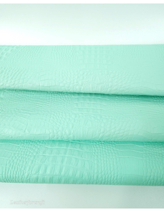 Fair Aqua Crocodile Alligator Leather Embossed Texture Amazing Relief OZ 2018 V2 2