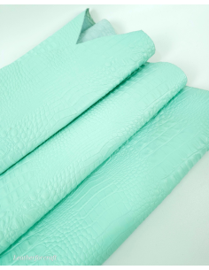 Fair Aqua Crocodile Alligator Leather Embossed Texture Amazing Relief OZ 2018 V2