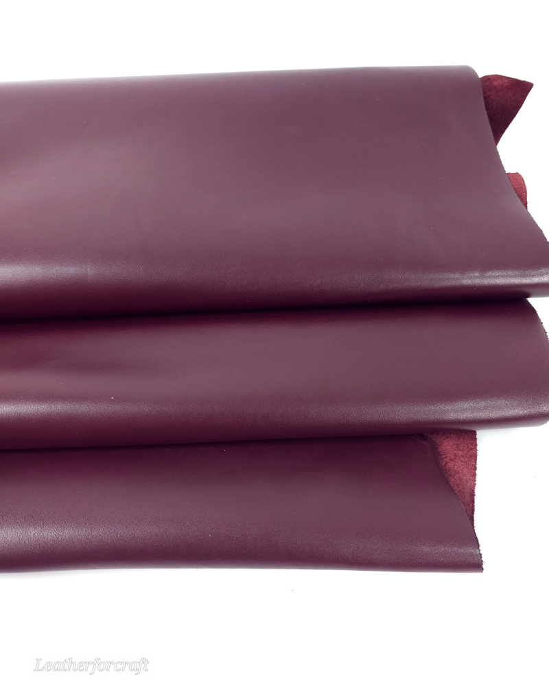 Burgundy Fiumicino Premium Soft Aniline Full Grain Calf Leather