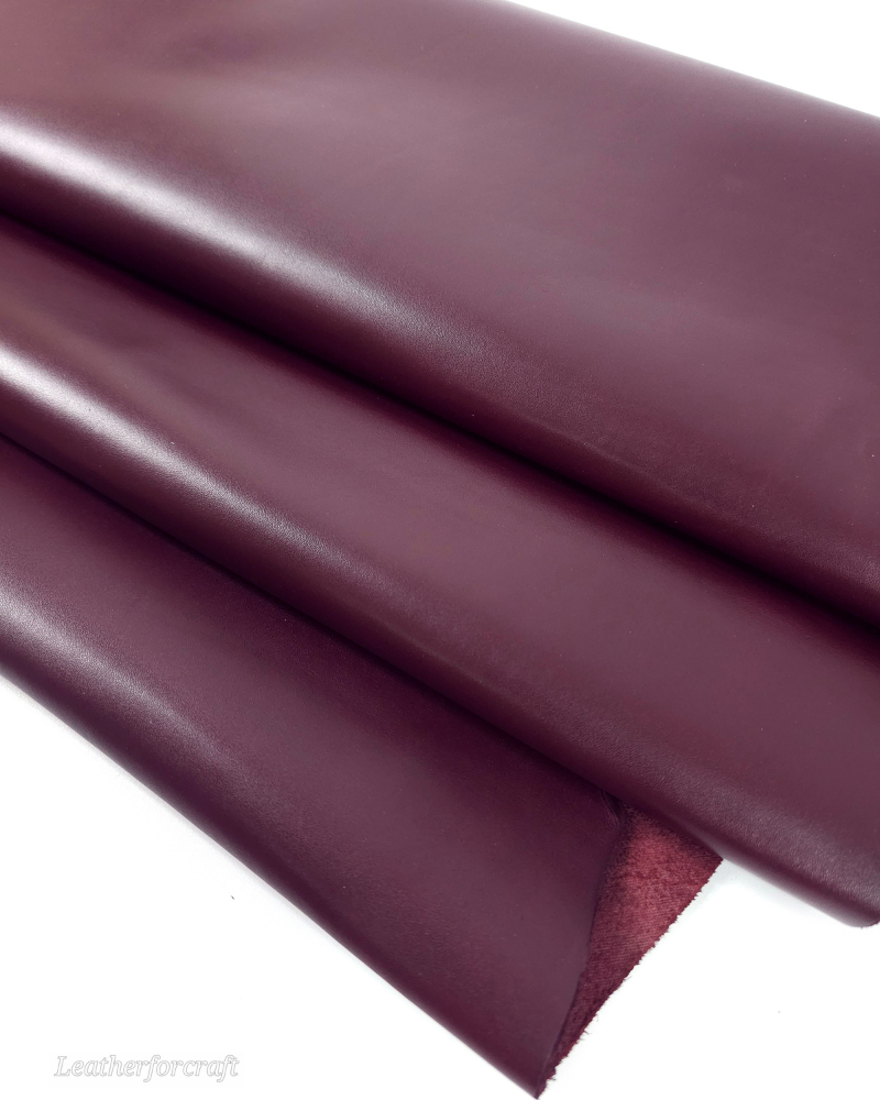 Burgundy Fiumicino Premium Soft Aniline Full Grain Calf Leather