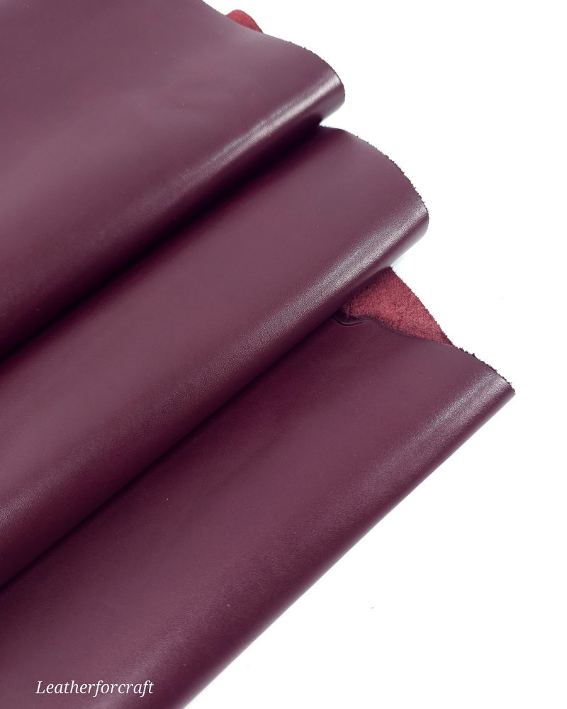 Burgundy Fiumicino Premium Soft Aniline Full Grain Calf Leather
