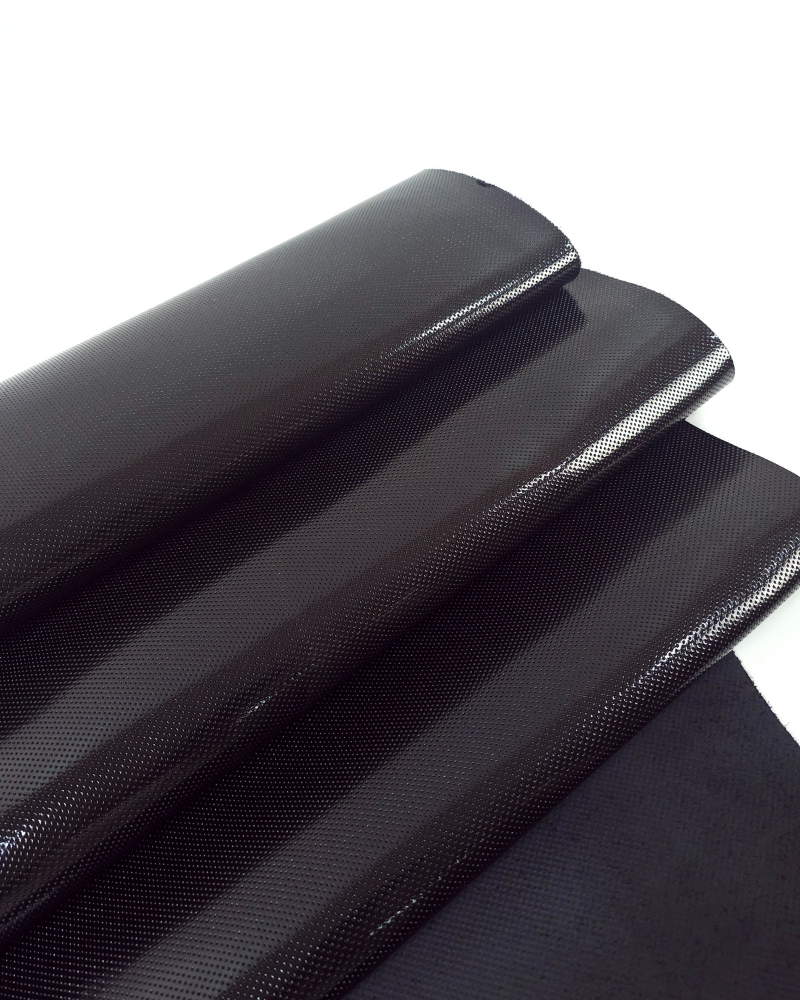 Black Patent Piccoli Semi Perforated Leather (Not Leaked)