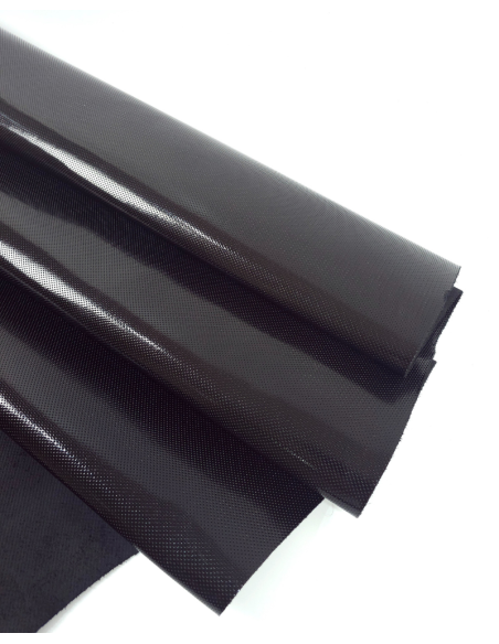 Black Patent Piccoli Semi Perforated Leather (Not Leaked)