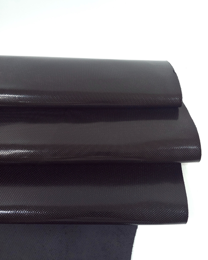 Black Patent Piccoli Semi Perforated Leather (Not Leaked)