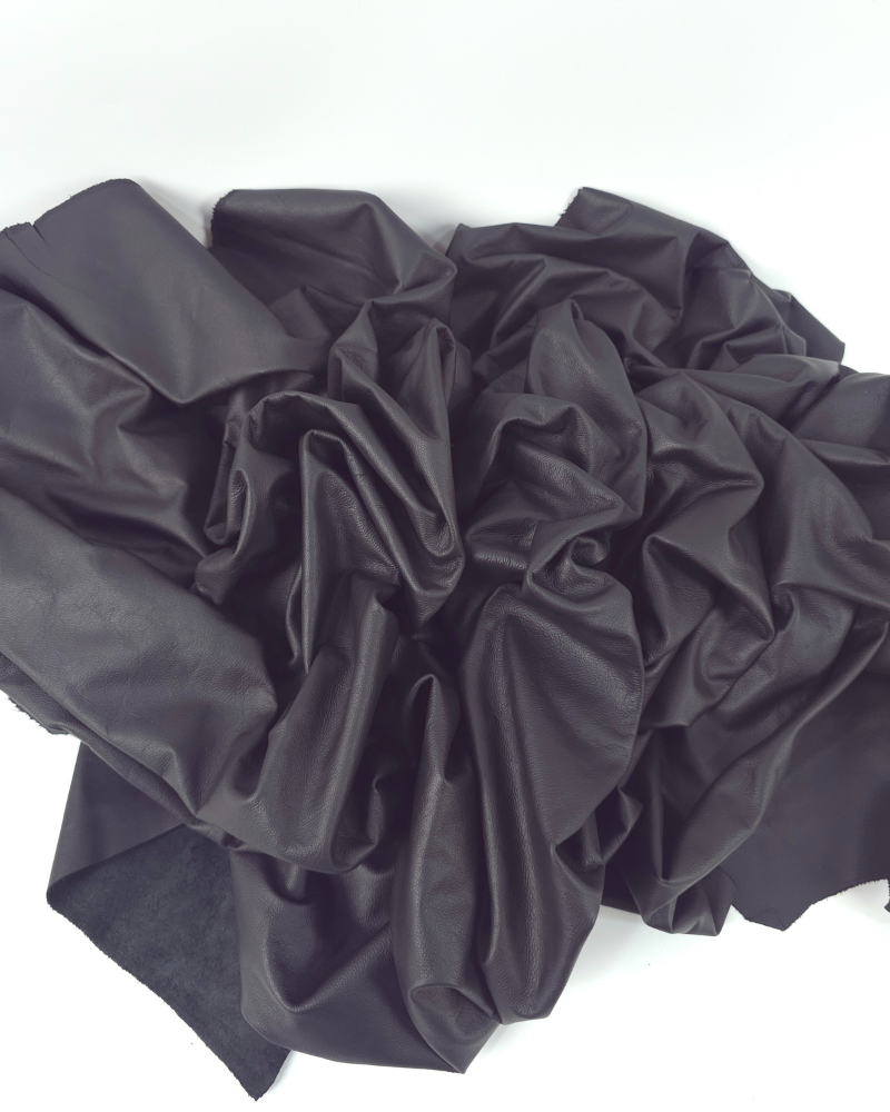 Black Grosseto Milled Full Grain Premium Soft Nappa Leather