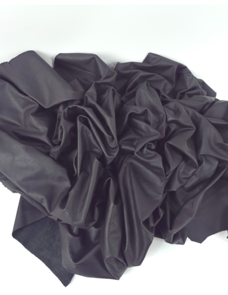 Black Grosseto Milled Full Grain Premium Soft Nappa Leather