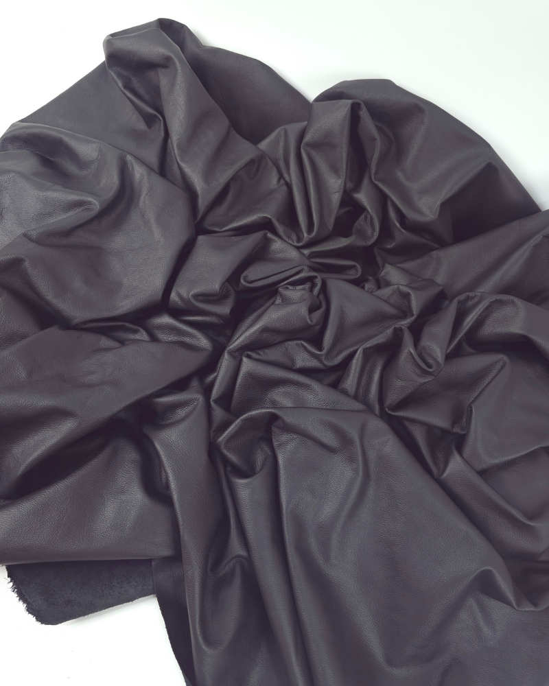 Black Grosseto Milled Full Grain Premium Soft Nappa Leather