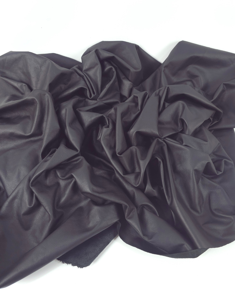 Black Grosseto Milled Full Grain Premium Soft Nappa Leather