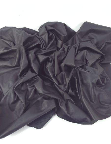 Black Grosseto Milled Full Grain Premium Soft Nappa Leather