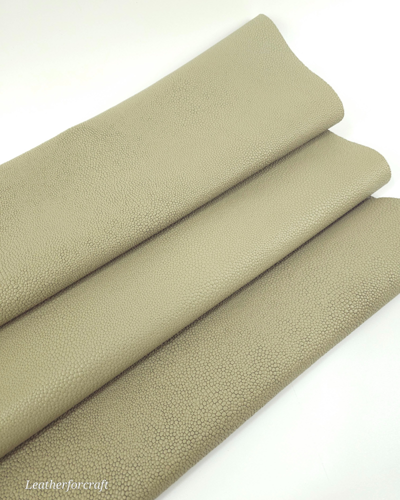 Spray Green Raia Embossed Premium Full Grain Texture Leather