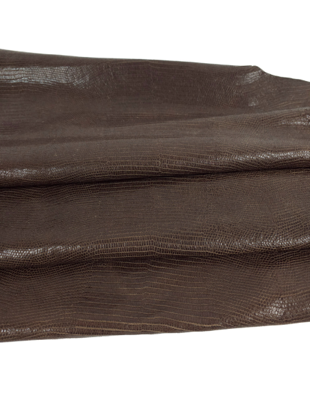 Medium Brown Lizzard Embossed Goat Leather