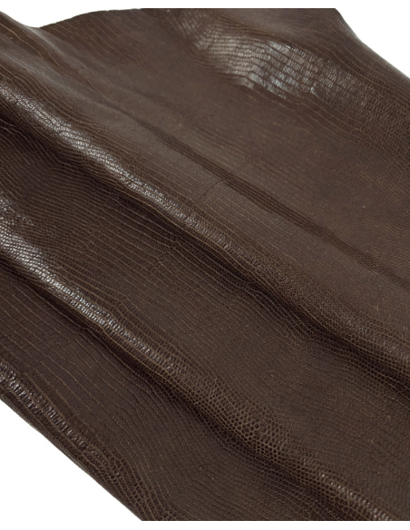 Medium Brown Lizzard Embossed Goat Leather