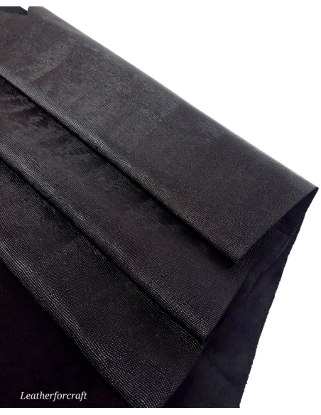 Black Iguana Embossed Texture Leather