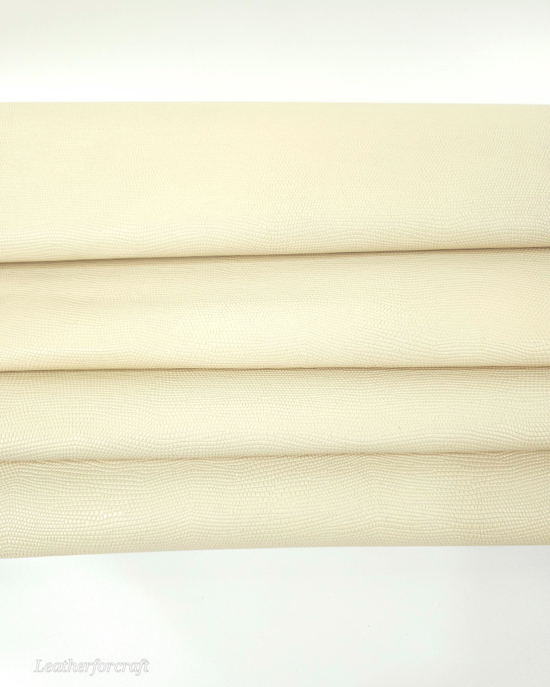 White Swan Iguana Patent Embossed Texture Leather