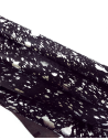 Acid Washed Black Silver Cowhide Leather