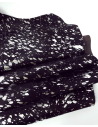 Acid Washed Black Silver Cowhide Leather