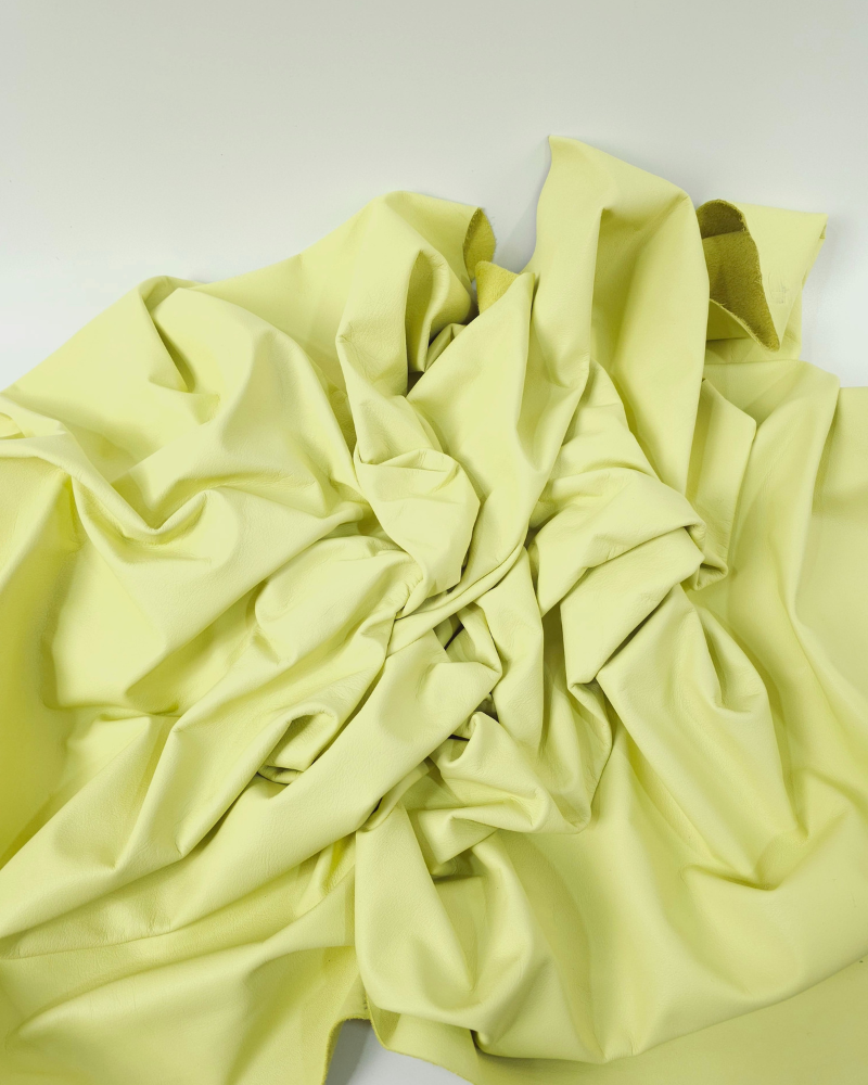 Yellow Iris Livorno Natural Full Grain Premium Soft Nappa Leather