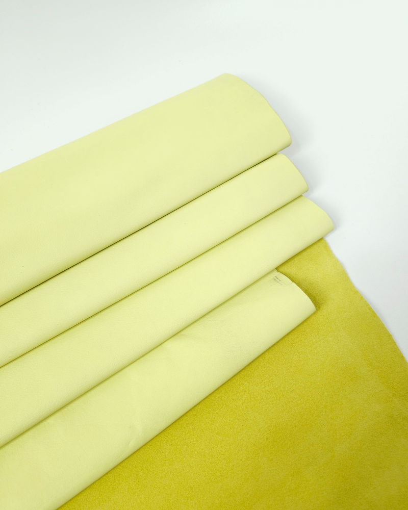 Yellow Iris Livorno Natural Full Grain Premium Soft Nappa Leather