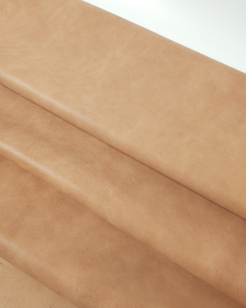 Indian Tan Urago Rustic Distressed Pull Up Burnish Leather