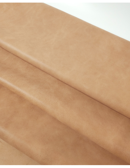 Indian Tan Urago Rustic Distressed Pull Up Burnish Leather