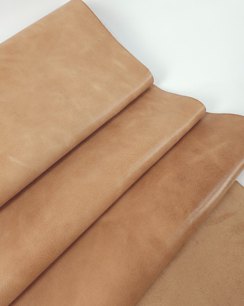 Indian Tan Urago Rustic Distressed Pull Up Burnish Leather