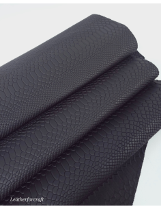 Black Matte Anaconda Embossed Amazing Relief Snake 0Z 1988 Leather