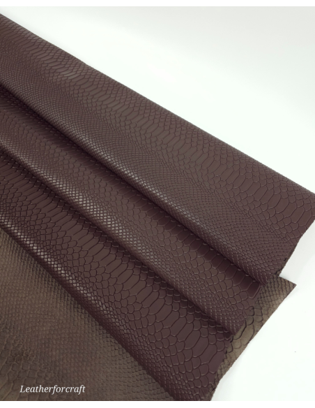 French Roast Anaconda Embossed Amazing Relief Snake 0Z 1988 Leather