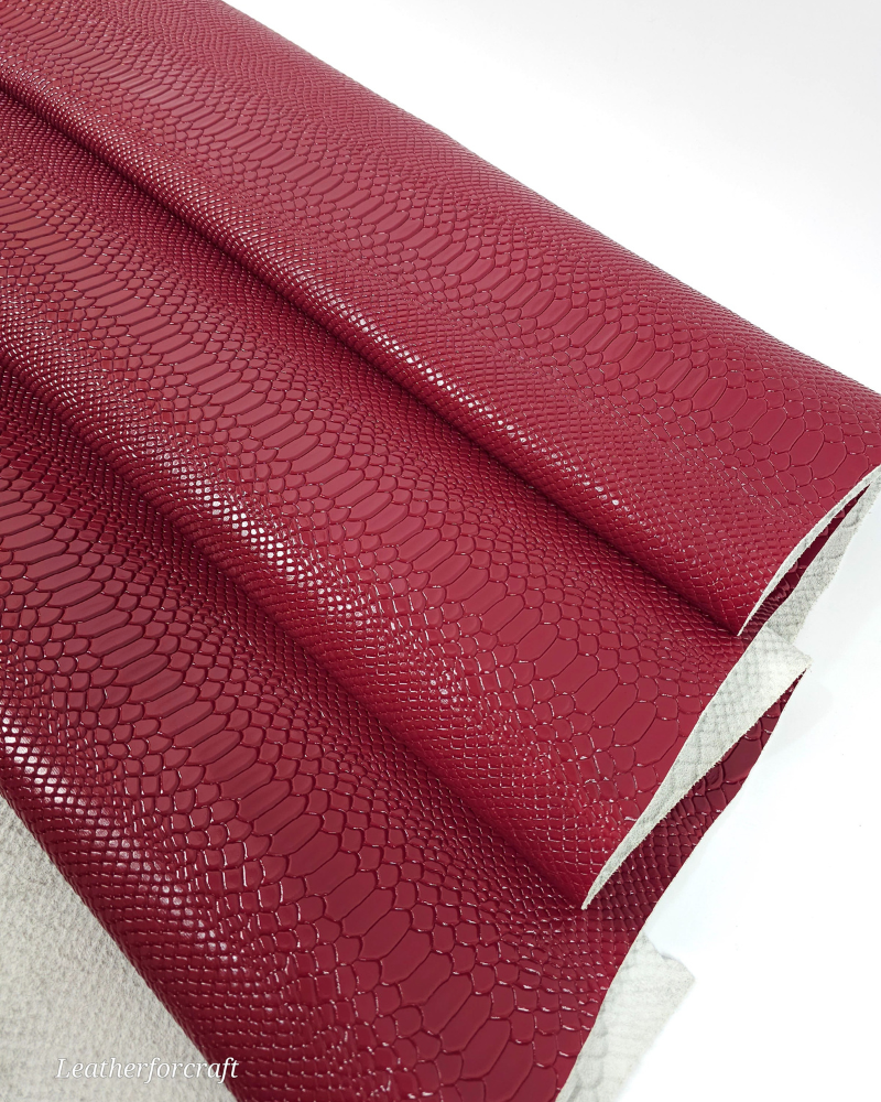 Rio Red Anaconda Patent Embossed Amazing Relief Snake 0Z 1988 Leather