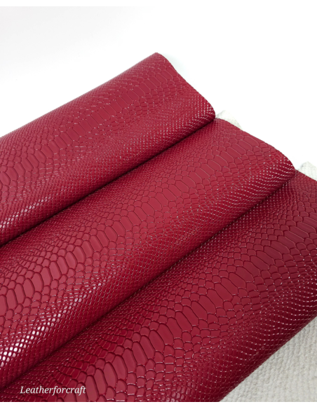 Rio Red Anaconda Patent Embossed Amazing Relief Snake 0Z 1988 Leather