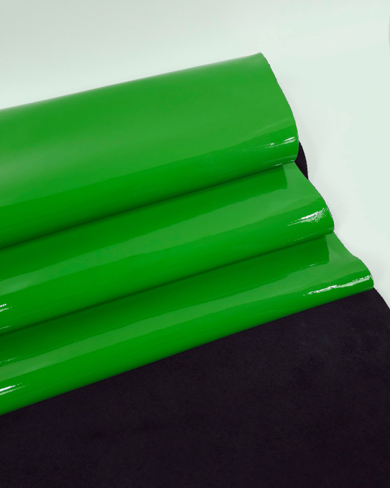 Kelly Green Soft Premium Patent Varnished Leather