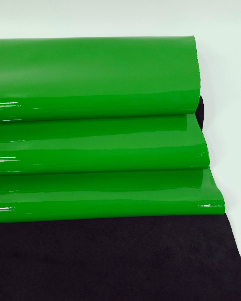 Kelly Green Soft Premium Patent Varnished Leather