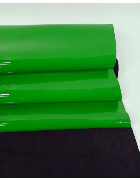 Kelly Green Soft Premium Patent Varnished Leather
