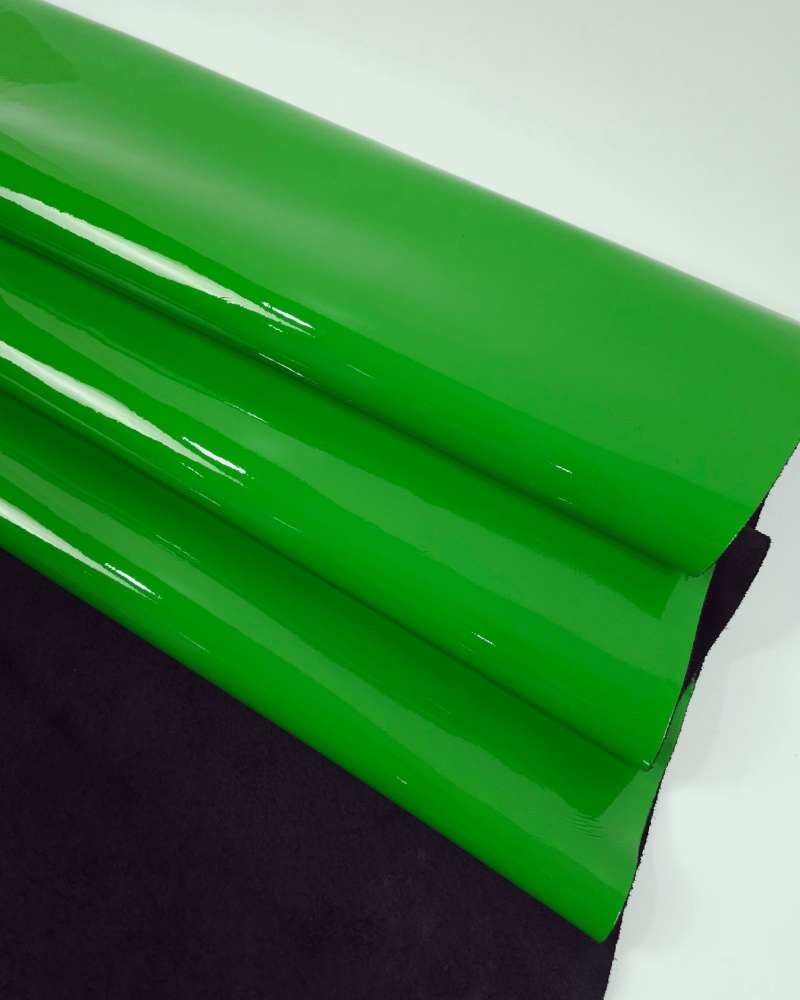 Kelly Green Soft Premium Patent Varnished Leather