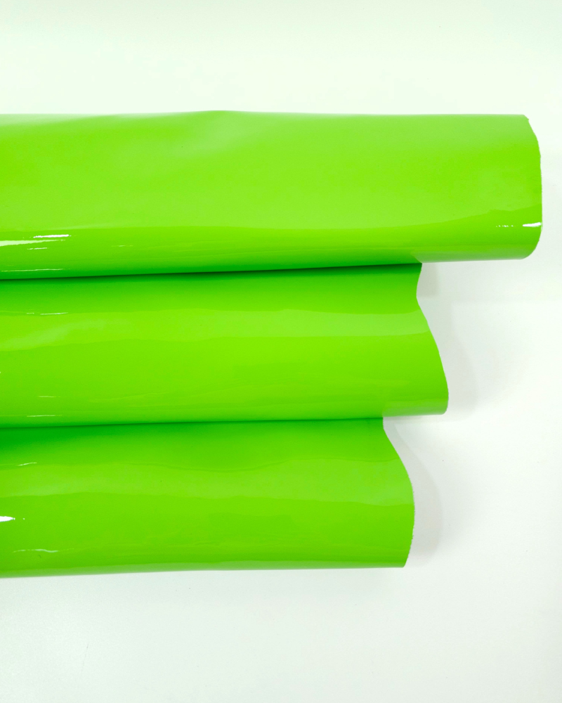 Green Flash Soft Premium Patent Varnished Leather