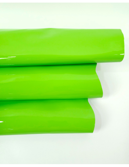 Green Flash Soft Premium Patent Varnished Leather