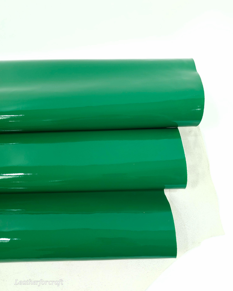 Ultramarine Green Soft Premium Patent Varnished Leather