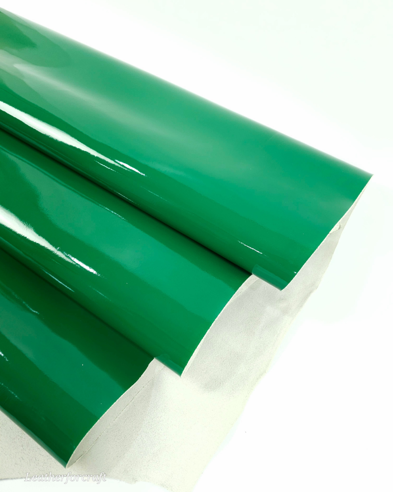 Ultramarine Green Soft Premium Patent Varnished Leather