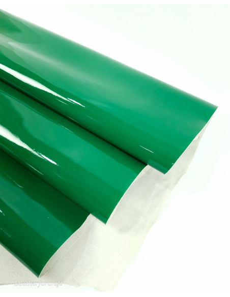 Ultramarine Green Soft Premium Patent Varnished Leather