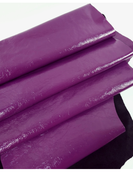 Wood Violet Soft Milled Premium Patent Varnished Leather