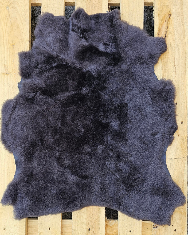 Rabbit Genuine Sheepskin Fur Rug Skin Hide (Thick Hair) Leather